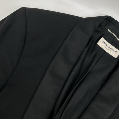 SAINT LAURENT PARIS Black Wool Shawl Collar Blazer Size 46