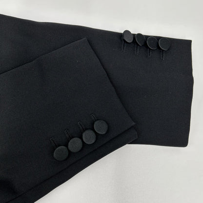 SAINT LAURENT PARIS Black Wool Shawl Collar Blazer Size 46