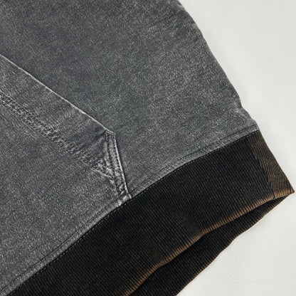 DIESEL D-UM-RIB-NE Jogg Jeans Pullover Hoodie Black Size M