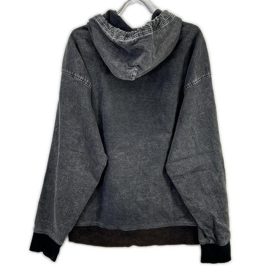 DIESEL D-UM-RIB-NE Jogg Jeans Pullover Hoodie Black Size M