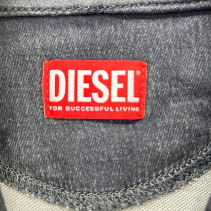 DIESEL D-UM-RIB-NE Jogg Jeans Pullover Hoodie Black Size M