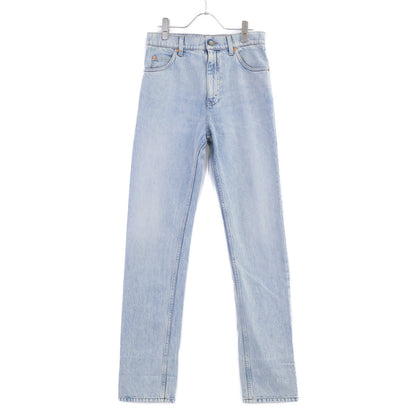 GUCCI 774078 GG Turn-Up Washed Denim Indigo Size 28