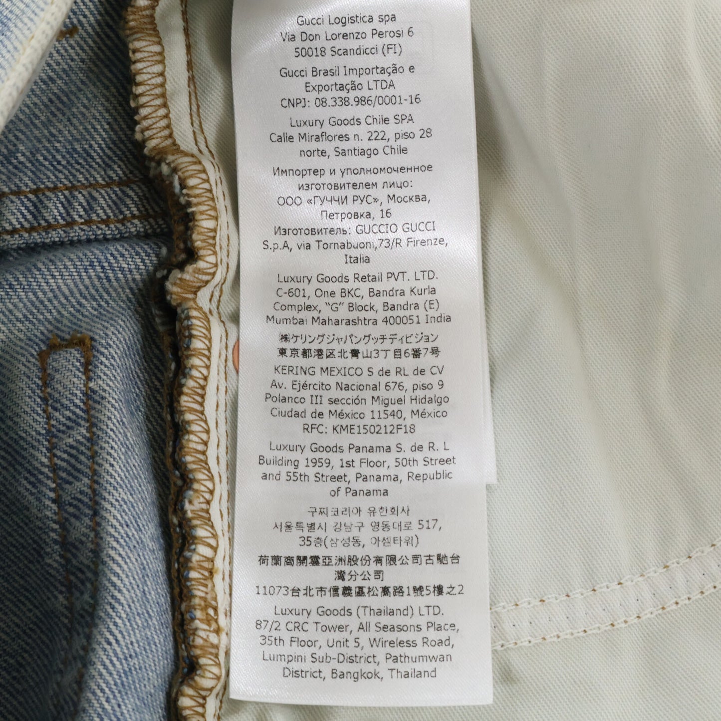 GUCCI 774078 GG Turn-Up Washed Denim Indigo Size 28