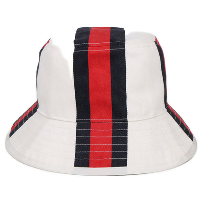 GUCCI 788561 Web Stripe Bucket Hat White Size M