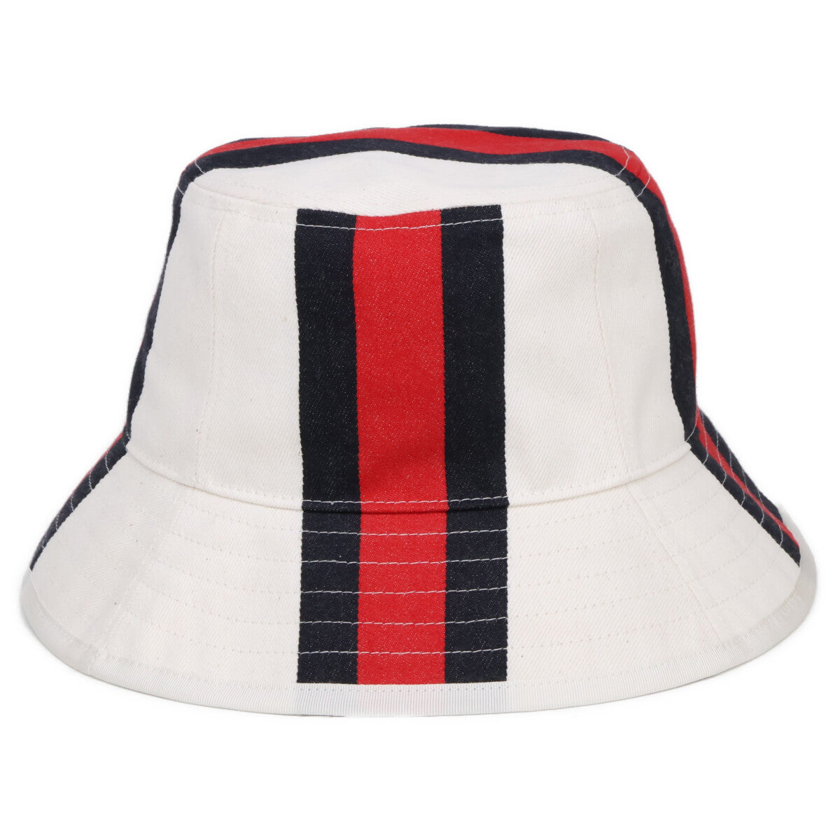 GUCCI 788561 Web Stripe Bucket Hat White Size M