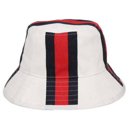 GUCCI 788561 Web Stripe Bucket Hat White Size M