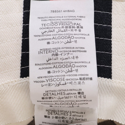 GUCCI 788561 Web Stripe Bucket Hat White Size M