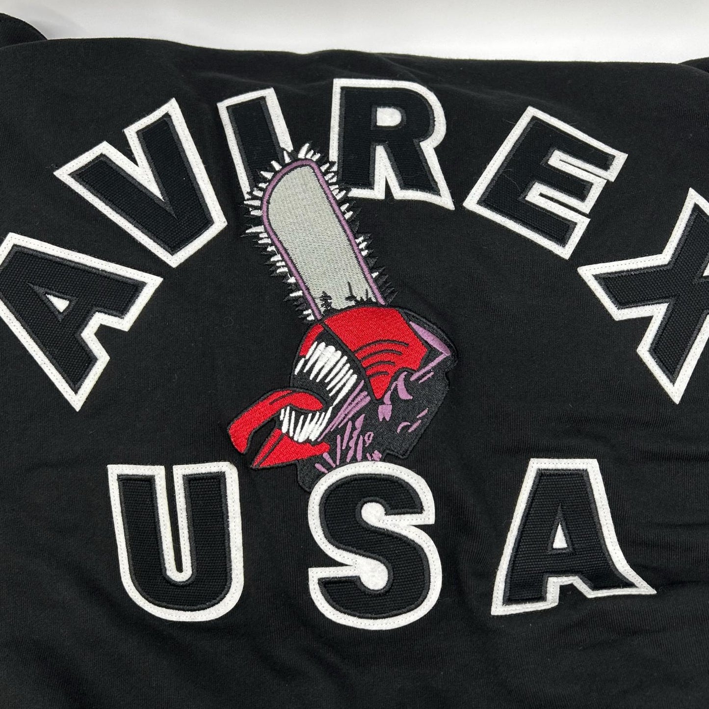 AVIREX x Chainsaw Man Hoodie Black Size L