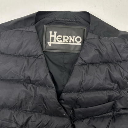 HERNO Legend Line Nylon Down Vest Dark Navy Size 44