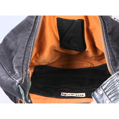 DIESEL 00s Archive Half Moon Denim Shoulder Bag Black