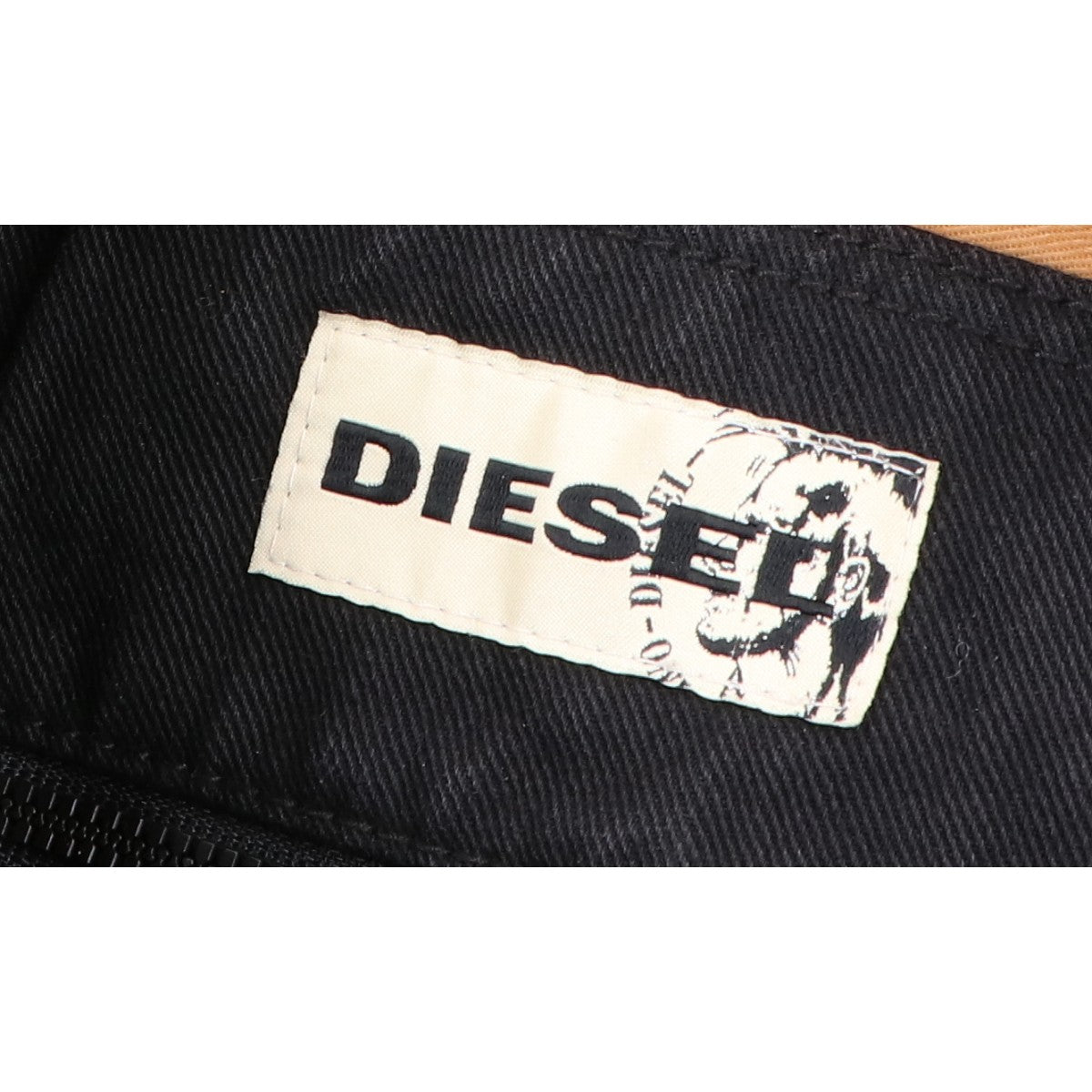 DIESEL 00s Archive Half Moon Denim Shoulder Bag Black