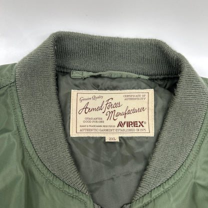 AVIREX L-2B TOMCAT Flight Jacket Khaki Size 2XL