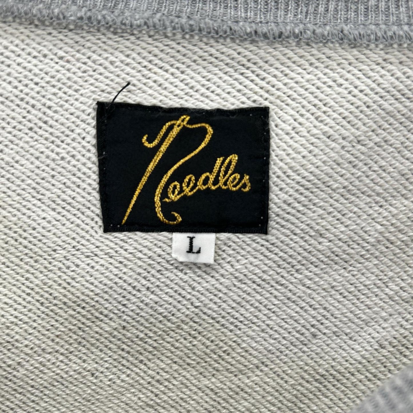 Needles xB'2nd Track Crew Neck Cotton Jersey Gray Size L