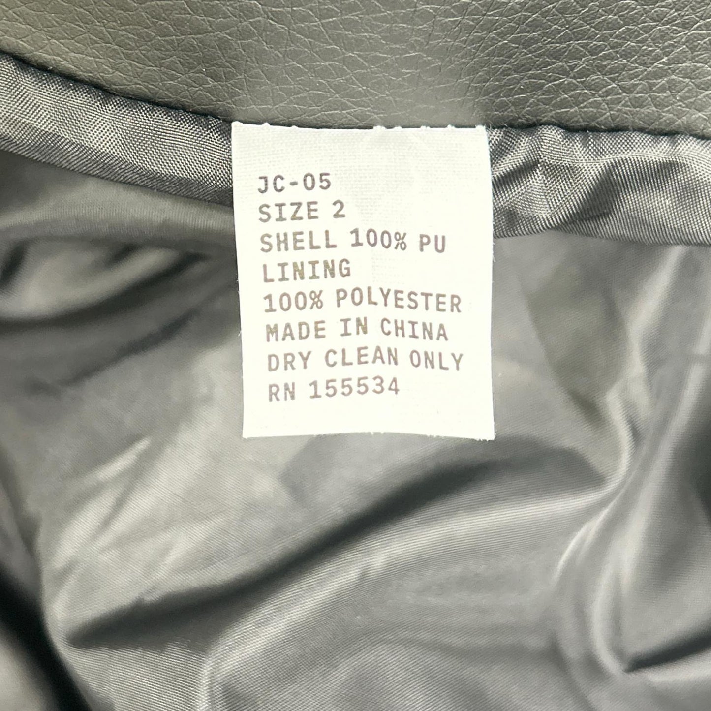 YEEZY JC-05 Polyester Jacket Black Size 2