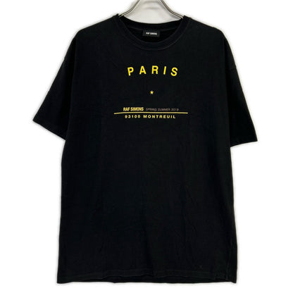 RAF SIMONS 19SS Print Works Tour Cotton T-Shirt Black Size M