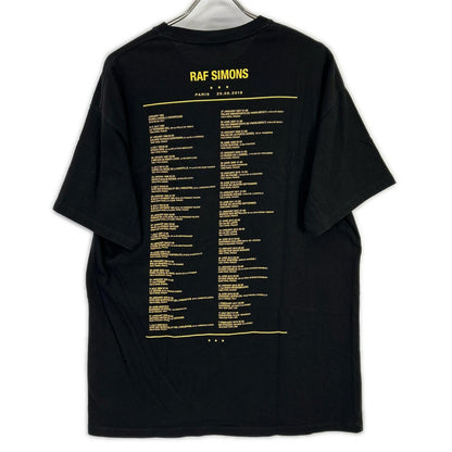 RAF SIMONS 19SS Print Works Tour Cotton T-Shirt Black Size M