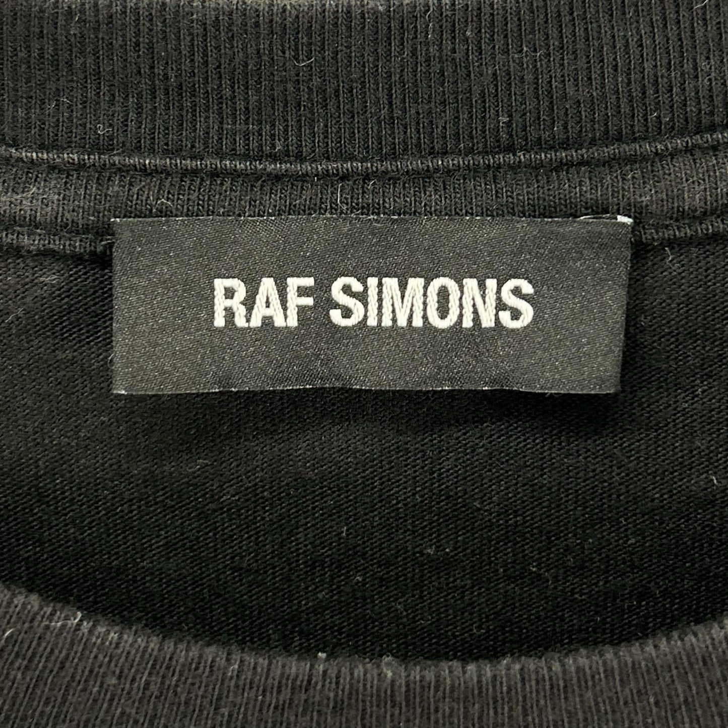 RAF SIMONS 19SS Print Works Tour Cotton T-Shirt Black Size M