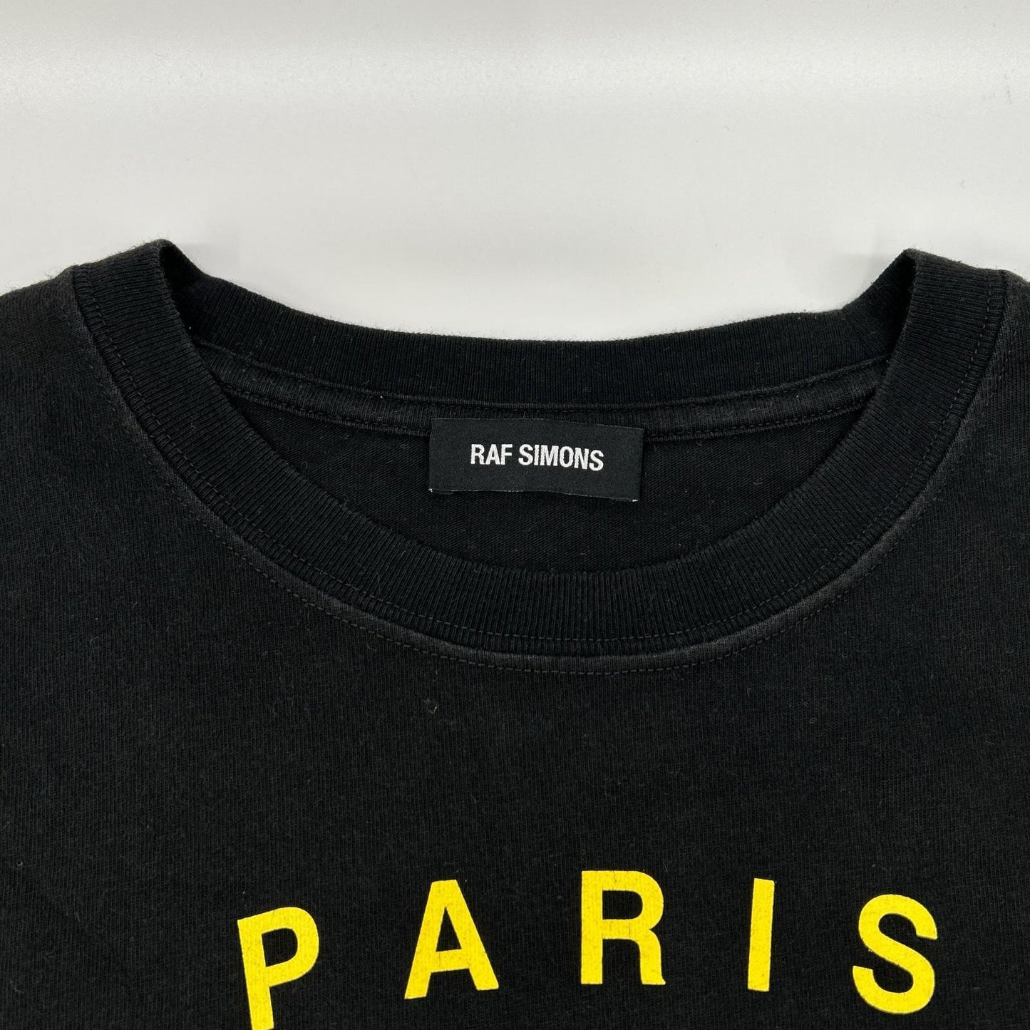 RAF SIMONS 19SS Print Works Tour Cotton T-Shirt Black Size M