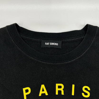 RAF SIMONS 19SS Print Works Tour Cotton T-Shirt Black Size M