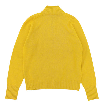Drumohr Half-Zip Wool Knit Pullover Yellow Size 48