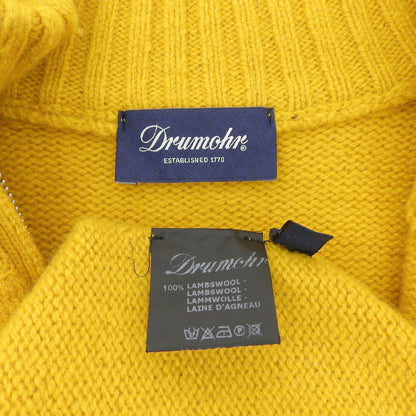 Drumohr Half-Zip Wool Knit Pullover Yellow Size 48