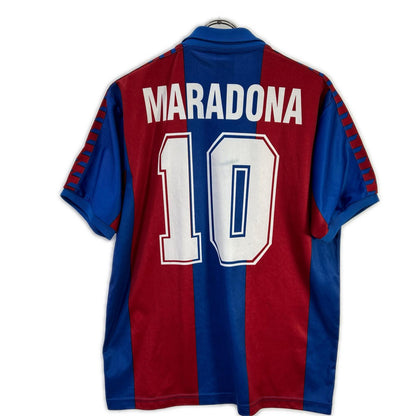 F.C.B Maradona 10 Replica Uniform T-Shirt Red/Blue Size L