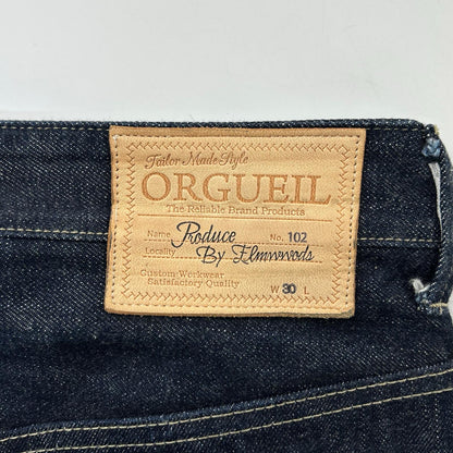 ORGUEIL OR-102 Tailor Wide Straight Jeans Indigo Pants Size 30
