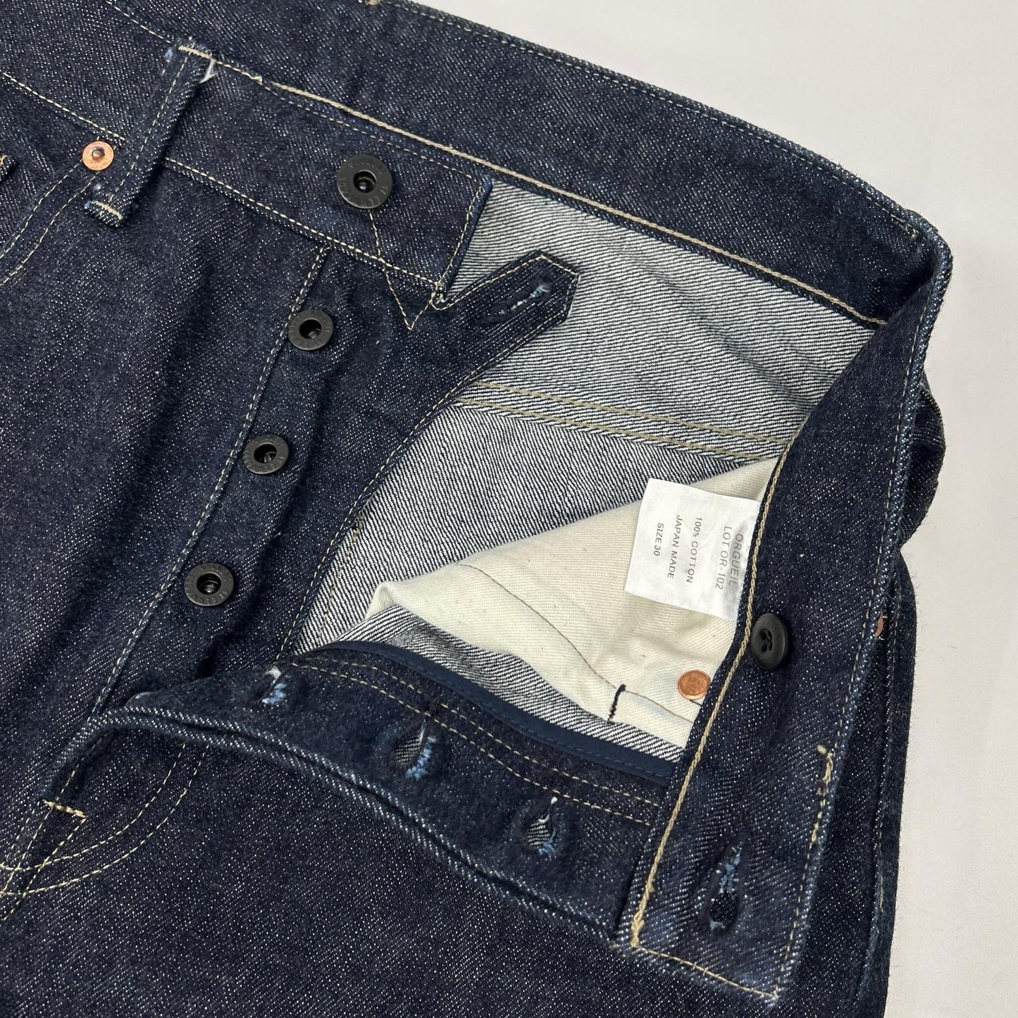 ORGUEIL OR-102 Tailor Wide Straight Jeans Indigo Pants Size 30