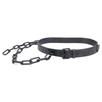 LOUIS VUITTON Black Signature Chain 35MM Belt Size 90/36
