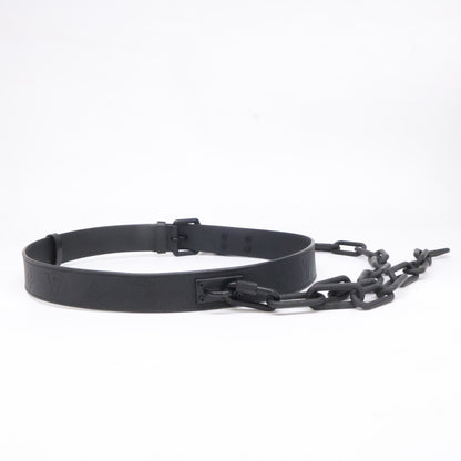 LOUIS VUITTON Black Signature Chain 35MM Belt Size 90/36