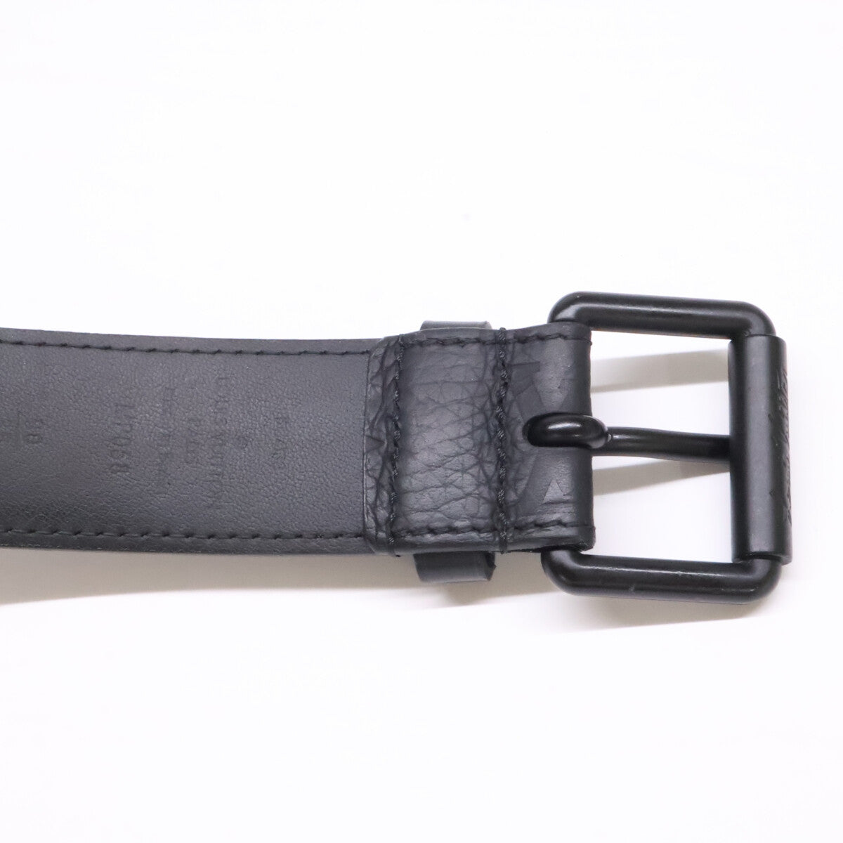 LOUIS VUITTON Black Signature Chain 35MM Belt Size 90/36