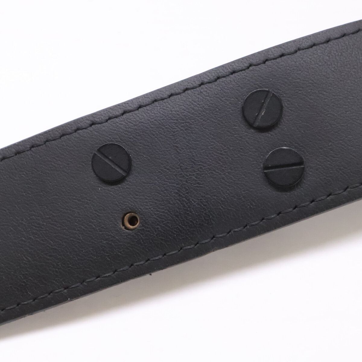 LOUIS VUITTON Black Signature Chain 35MM Belt Size 90/36