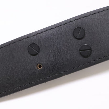 LOUIS VUITTON Black Signature Chain 35MM Belt Size 90/36