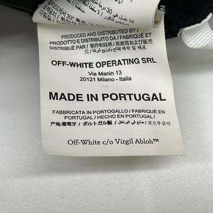 OFF-WHITE Black Back Logo Print Cotton Hoodie Size M