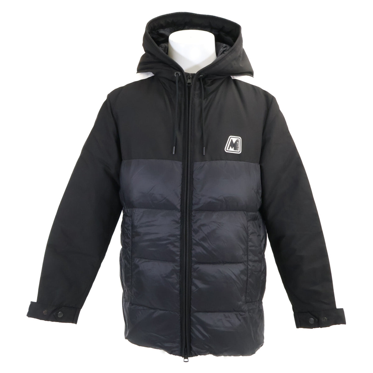 MONCLER Pernon Black Hooded Down Jacket Nylon Size 1