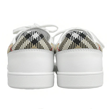 BURBERRY White Leather Low Top Sneakers Size EU 41