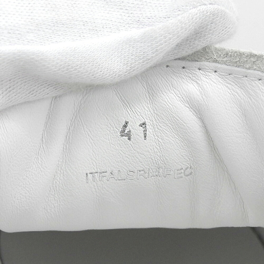 BURBERRY White Leather Low Top Sneakers Size EU 41