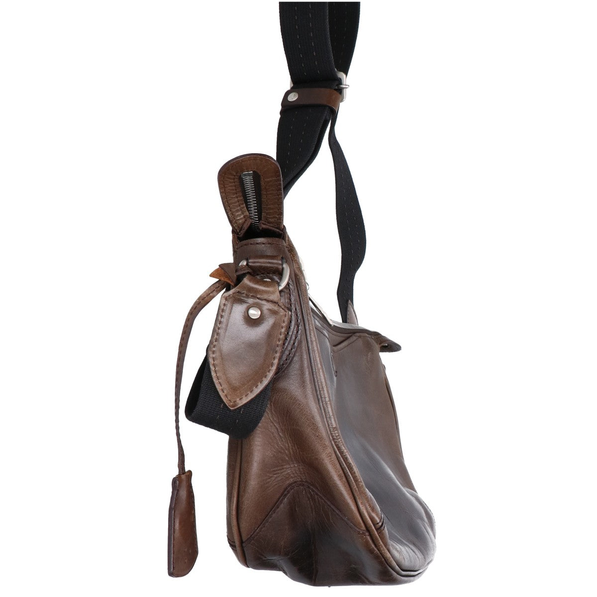 aniary Leather Shoulder Bag Dark Brown Size ONE SIZE