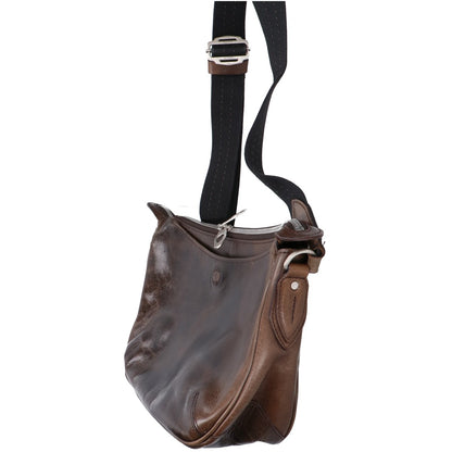 aniary Leather Shoulder Bag Dark Brown Size ONE SIZE