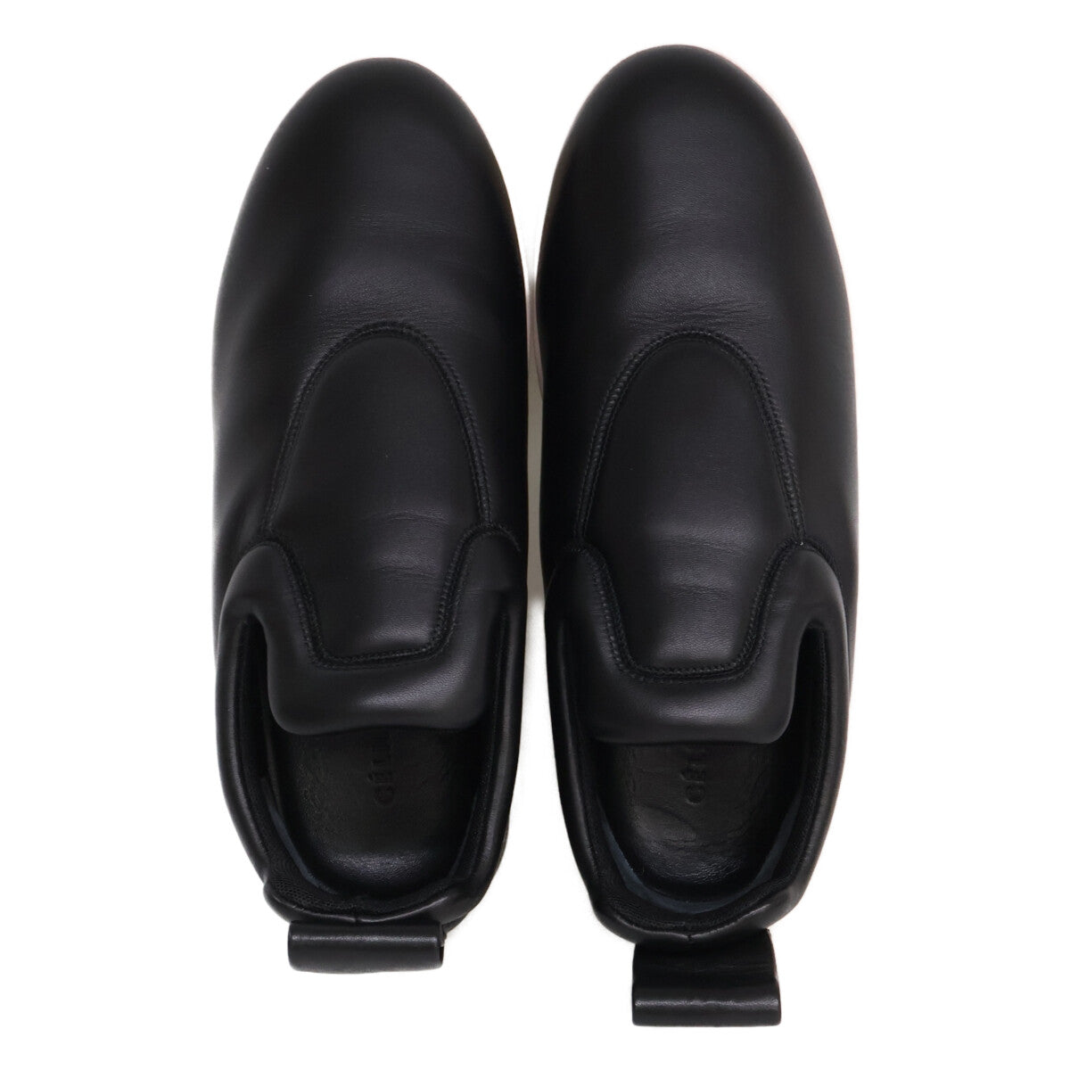 CELINE Phoebe Era Pull On Leather Slip-Ons Black Size EU 40