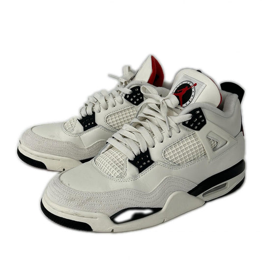 NIKE Air Jordan 4 Retro Hi-Top Flight Club/Red Sneakers Size 28.5
