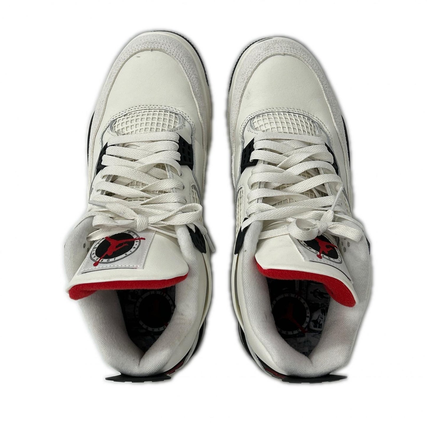NIKE Air Jordan 4 Retro Hi-Top Flight Club/Red Sneakers Size 28.5