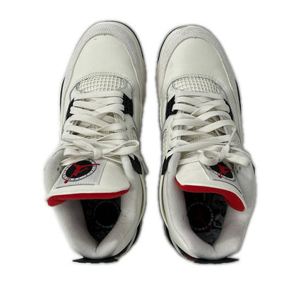 NIKE Air Jordan 4 Retro Hi-Top Flight Club/Red Sneakers Size 28.5