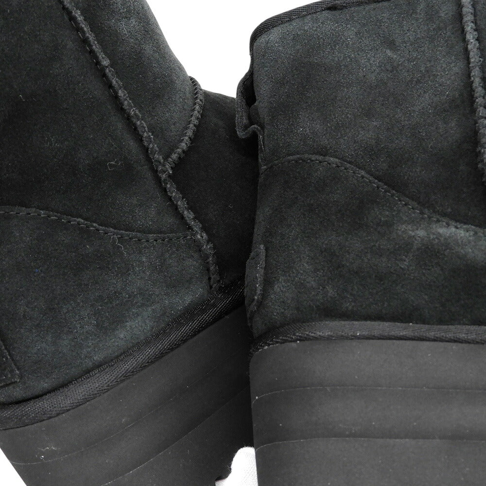 UGG Classic Mini Platform Suede Boots Black Size 9(US)