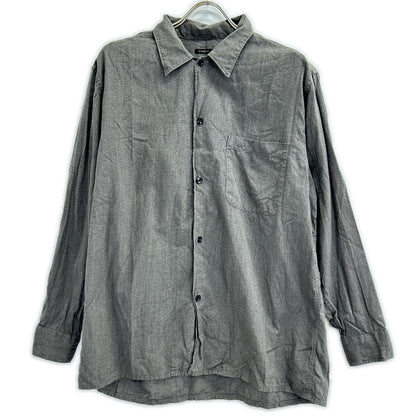 COMOLI 22SS Cotton Twisted Yarn Open Shirt Charcoal Size 2