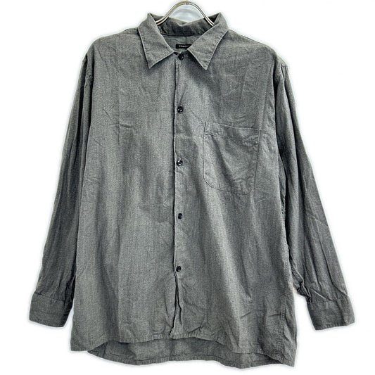 COMOLI 22SS Cotton Twisted Yarn Open Shirt Charcoal Size 2