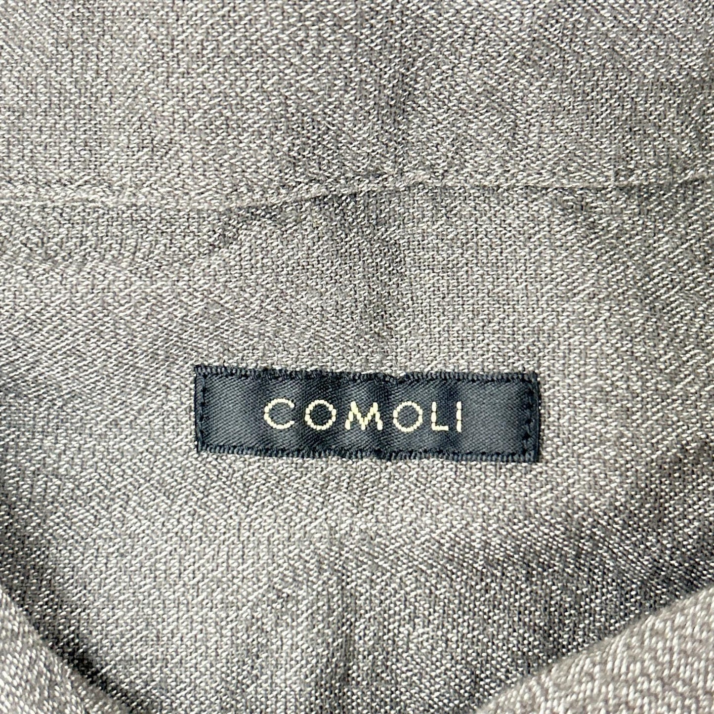 COMOLI 22SS Cotton Twisted Yarn Open Shirt Charcoal Size 2