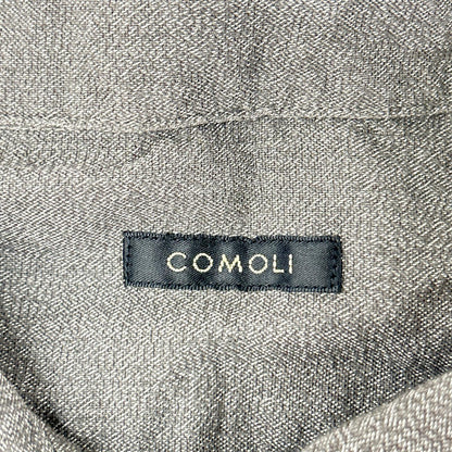 COMOLI 22SS Cotton Twisted Yarn Open Shirt Charcoal Size 2