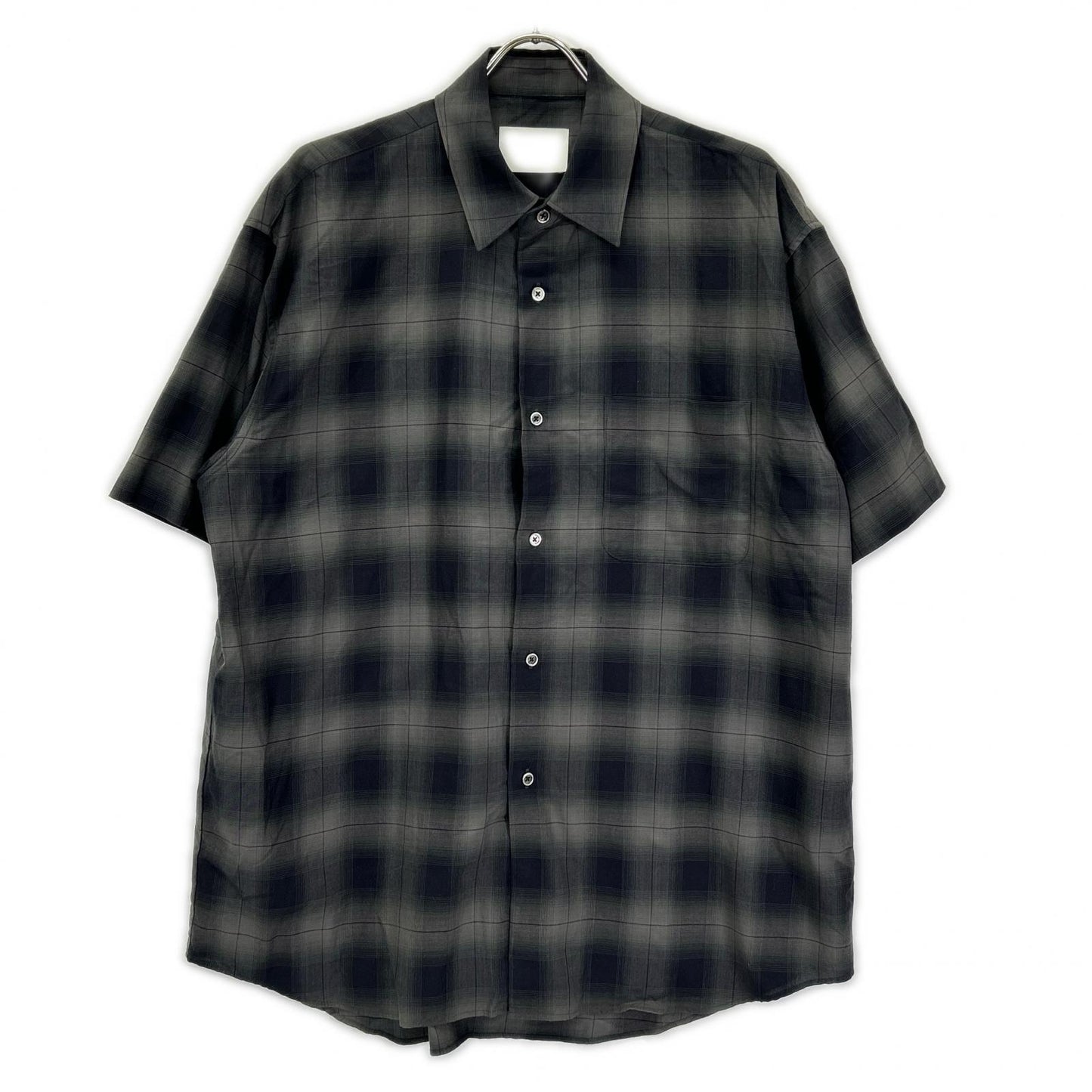 ssstein ST. Ombre Check Oversized Short Sleeve Shirt Size S