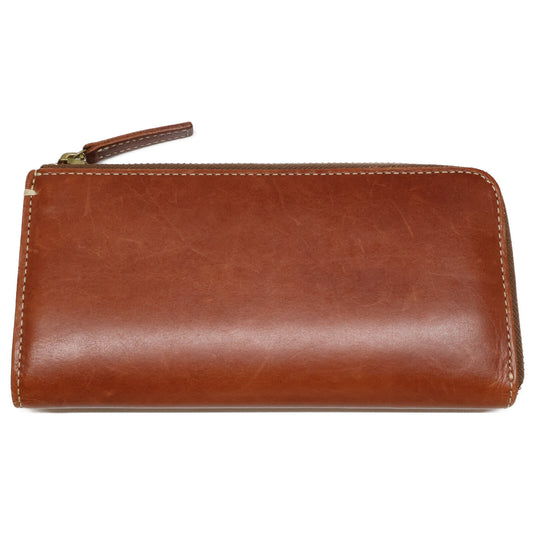 Tsuchiya Kaban L-Zip Long Leather Wallet Brown Size ONE SIZE